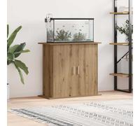 vidaXL Supporto per acquario artigianale in rovere 81x36x73 cm in legno ingegnerizzato