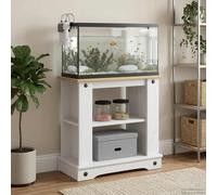 vidaXL Supporto per Acquario CORONA Bianco e marrone 60 x 30 x 60 cm