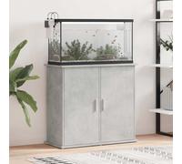 vidaXL Supporto per acquario in cemento grigio 81x36x73 cm in legno ingegnerizzato