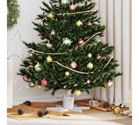 vidaXL Supporto per Albero di Natale Bianco 50 x 50 x 15,5 cm Acciaio