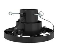 vidaXL Supporto per Albero di Natale Nero 40 x 40 x 21 cm Acciaio, Supporto Elegante per Albero di Natale, Base Interna Moderna, Supporto Durevole per Le Feste, Decorazione Stagionale, Acciaio