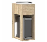 vidaXL Supporto per Computer a Torre con Cassetto Rovere 30x44x74 cm