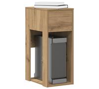 vidaXL Supporto per Computer a Torre con Cassetto Rovere 30x44x74 cm
