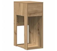 vidaXL Supporto per Computer a Torre con Cassetto Rovere 30x44x74 cm
