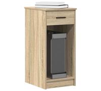 vidaXL Supporto per Computer a Torre con Cassetto Rovere 35x45x77 cm