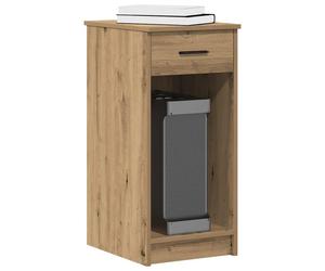 vidaXL Supporto per Computer a Torre con Cassetto Rovere 35x45x77 cm