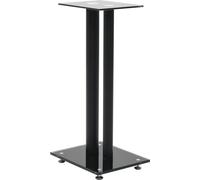 vidaXL 2X Supporti per Altoparlanti Vetro Temperato a Colonna Nero Stand Casse