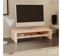 vidaXL Supporto per Monitor 50x24x13 cm in Legno Massello di Pino
