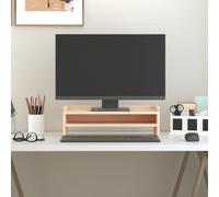 vidaXL Supporto per Monitor 50x24x16 cm in Legno Massello di Pino