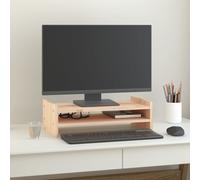 vidaXL Supporto per Monitor 50x27x15 cm in Legno Massello di Pino
