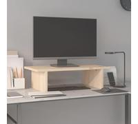 vidaXL Supporto per Monitor 50x27x15 cm in Legno Massello di Pino