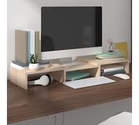 vidaXL Supporto per Monitor 60x24x10,5 cm in Legno Massello di Pino