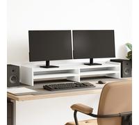 vidaXL Supporto per Monitor Bianco 100x24x16 cm in Truciolato