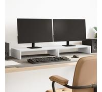 vidaXL Supporto per Monitor Bianco 100x27x10 cm Truciolato