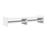 vidaXL Supporto per Monitor Bianco 100x27x20 cm in Legno Multistrato, Rialzo per Monitor, Supporto per Monitor per scrivania, Rialzo per Supporto per Monitor