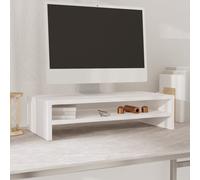 vidaXL Supporto per Monitor Bianco 50x24x13 cm Legno Massello di Pino