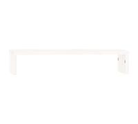 vidaXL Supporto per Monitor Bianco 50x27x10 cm Legno Massello di Pino
