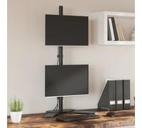 vidaXL Supporto per Monitor Doppio in Acciaio Nero VESA 75/100 mm
