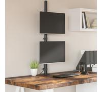 vidaXL Supporto per Monitor Doppio in Acciaio VESA 75/100 mm