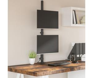 vidaXL Supporto per Monitor Doppio in Acciaio VESA 75/100 mm