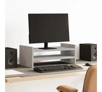 vidaXL Supporto per Monitor Grigio Cemento 50x27x20 cm in Truciolato