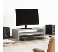 vidaXL Supporto per Monitor Grigio Cemento 54x22x15 cm in Truciolato