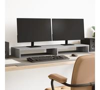 vidaXL Supporto per Monitor Grigio Sonoma 100x27x10 cm in Truciolato