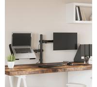 vidaXL Supporto per Monitor in Acciaio Nero VESA 75/100 mm