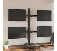 vidaXL Supporto per Monitor in Acciaio Nero VESA 75/100 mm