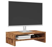 vidaXL Supporto per Monitor Legno Antico 42x24x13 cm Legno Multistrato, Supporto per Computer, Supporto per Tastiera, Supporto per Laptop da Tavolo