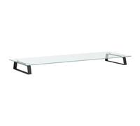 vidaXL Supporto per Monitor Nero 100x35x8cm Vetro Temperato e Metallo