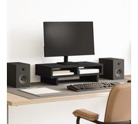 vidaXL Supporto per Monitor Nero 50x27x15 cm in Truciolato, Rialzo per Monitor, Supporto per Monitor per scrivania, Rialzo per Supporto per Monitor