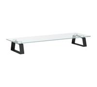 vidaXL Supporto per Monitor Nero 60x20x8cm Vetro Temperato e Metallo