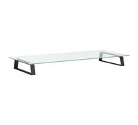 vidaXL Supporto per Monitor Nero 80x35x8cm Vetro Temperato e Metallo
