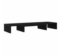vidaXL Supporto per Monitor Regolabile Rovere Nero 80x24x10,5 cm, Rialzo per Monitor, Supporto per Monitor per scrivania, Rialzo per Supporto per Monitor