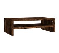 vidaXL Supporto per Monitor Rovere Fumo 42x24x13 cm Legno Multistrato