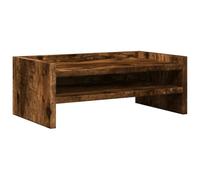 vidaXL Supporto per Monitor Rovere Fumo 42x24x16 cm Legno Multistrato, rialzo per monitor, supporto per scrivania per monitor, scrivania con ripiano per monitor