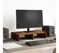 vidaXL Supporto per Monitor Rovere Fumo 50x27x10 cm in Truciolato