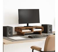 vidaXL Supporto per Monitor Rovere Fumo 50x27x15 cm in Truciolato