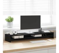 vidaXL Supporto per monitor Rovere nero 100x24x13 cm in legno multistrato per computer e laptop