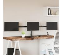 vidaXL Supporto per Monitor Triplo in Acciaio Nero VESA 75/100 mm