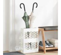 vidaXL Supporto per Ombrellone Bianco 28 x 12 x 41 cm Acciaio