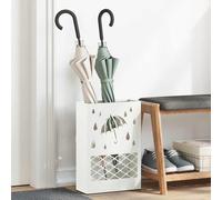 vidaXL Supporto per Ombrellone Bianco 28 x 12 x 41 cm Metallo