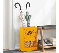 vidaXL Supporto per Ombrellone giallo senape 28 x 12 x 41 cm Acciaio