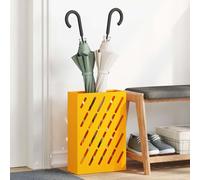 vidaXL Supporto per Ombrellone giallo senape 28 x 12 x 41 cm Acciaio