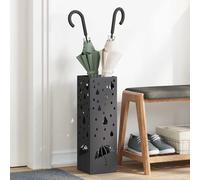 vidaXL Supporto per Ombrellone Nero 15.5 x 15.5 x 49 cm Acciaio