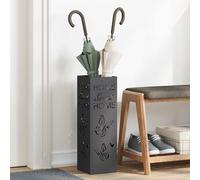 vidaXL Supporto per Ombrellone Nero 15.5 x 15.5 x 49 cm Acciaio
