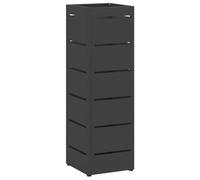 vidaXL Portaombrelli Nero Metallo Medio Stoccaggio Portaombrelli