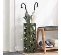 vidaXL Supporto per Ombrellone Oliva 15.5 x 15.5 x 49 cm Acciaio