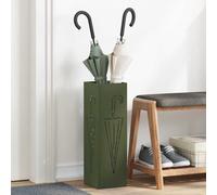 vidaXL Supporto per Ombrellone Oliva 15.5 x 15.5 x 49 cm Acciaio